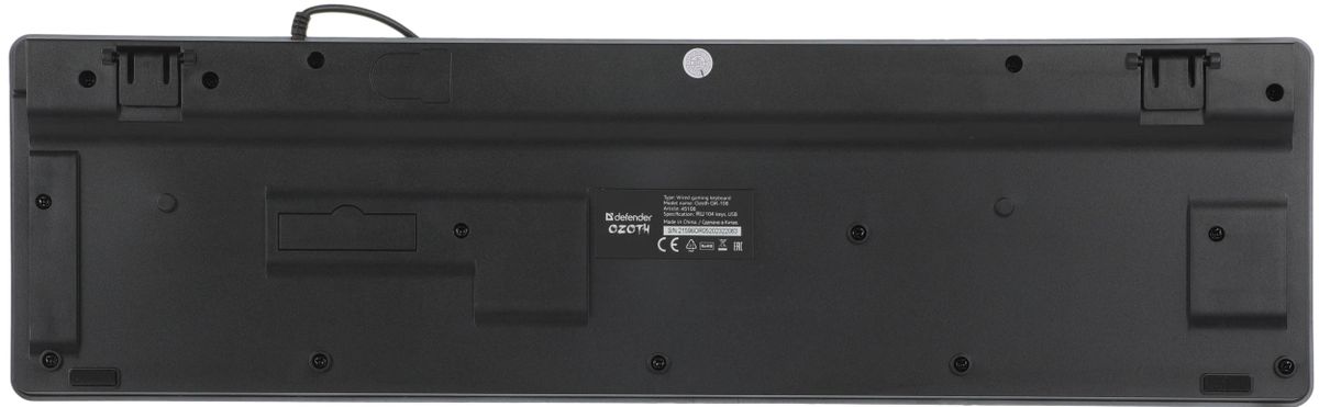 Клавиатура Defender Ozoth GK-106 игровая, мульмедиа, подсветка, USB, чёрный