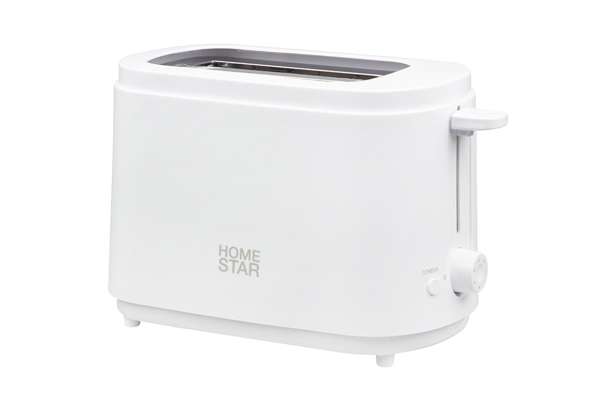 Тостер HomeStar HS-1050, цвет: белый, 750 Вт