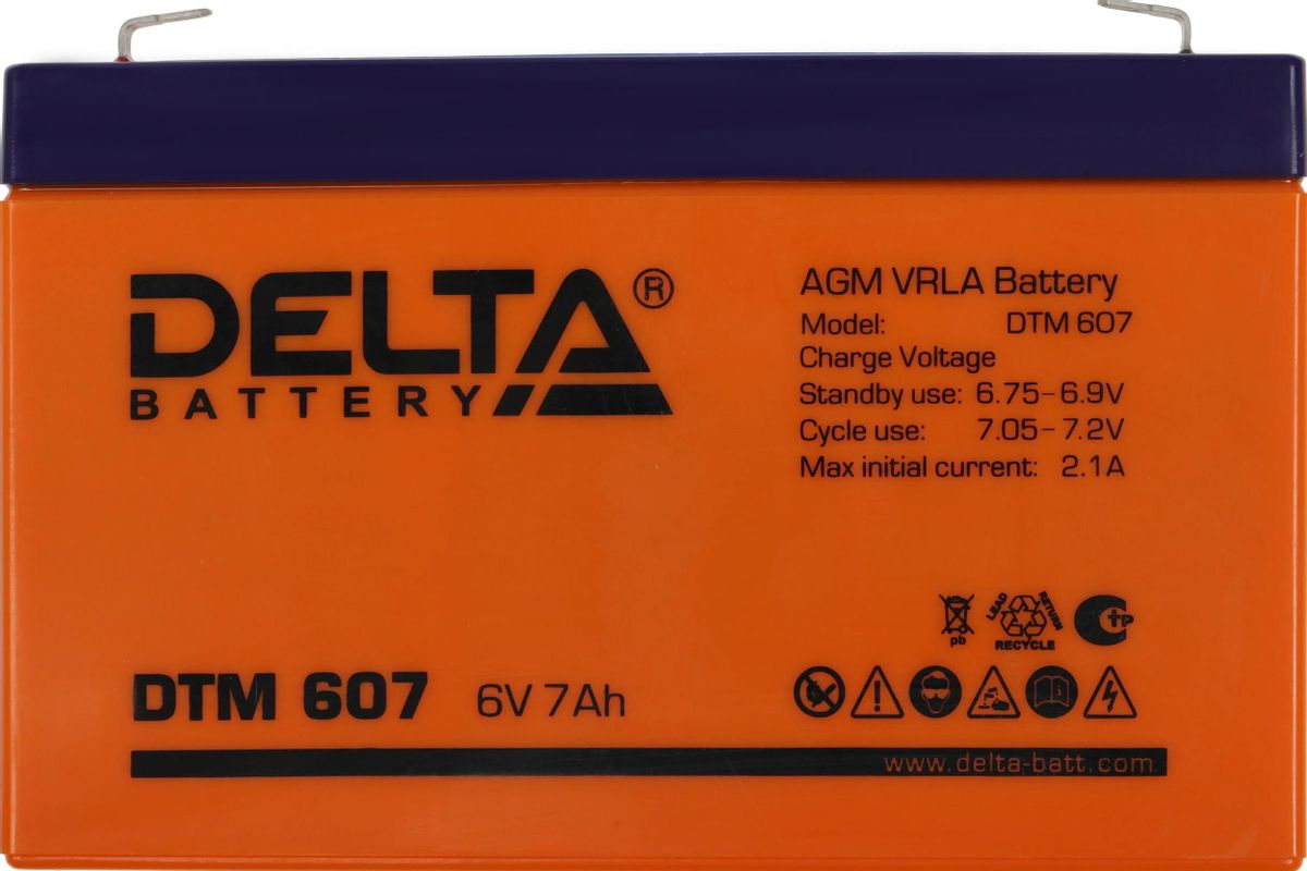 Аккумулятор Delta DTM 607 (6V 7Ah)