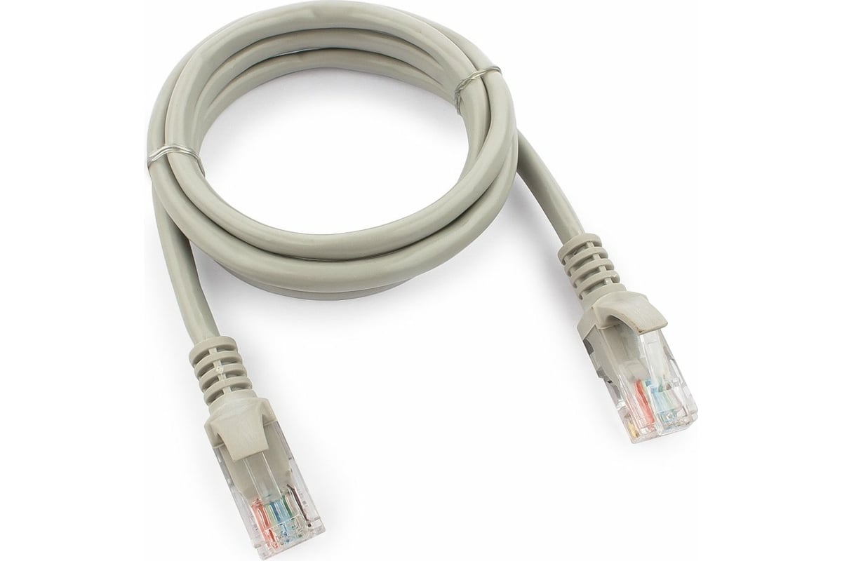 Кабель UTP 5E Cablexpert, 1 м., серый (PP12-1M)