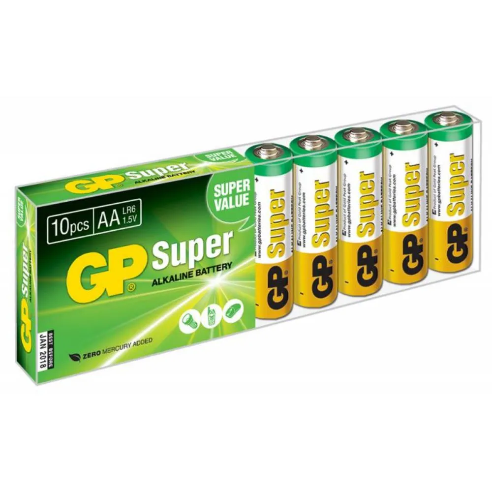 Батарейка щелочная GP Super [АА, GP15ARU-2S10, 10шт] цена за шт