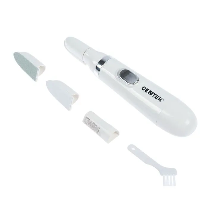 Набор для маникюра Centek CT-2189 (белый) 4 НАСАДКИ: СЕТ ДЛЯ ШЛИФОВКИ КОЖИ + ПОЛИРОВКА