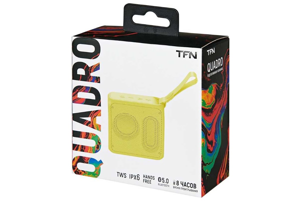 Портативная колонка TFN Quadro TFN-BS03-01LE, лимонный