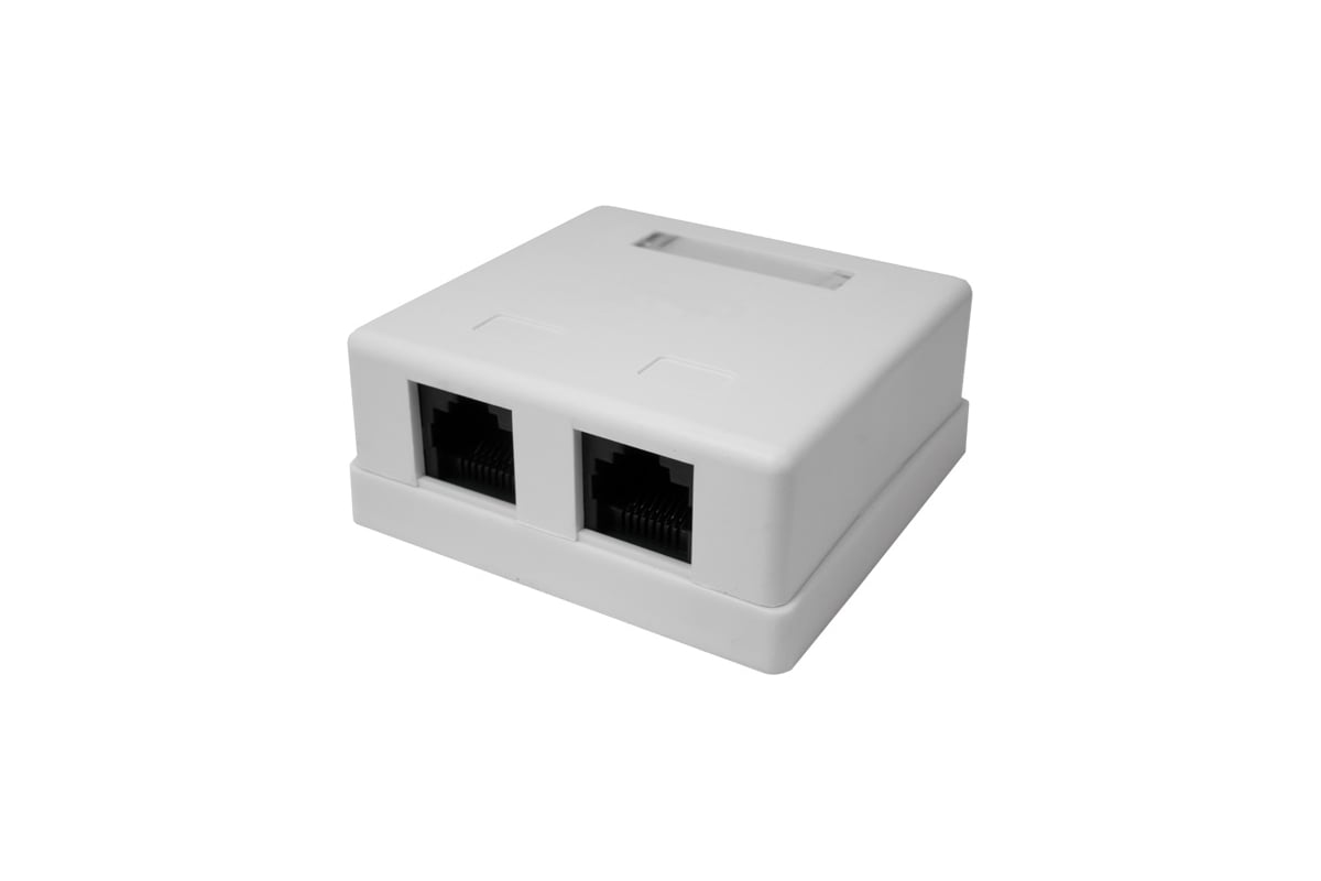Компьютерная розетка 8P8C (RJ-45), UTP, Cat.5e, 2 порта <10-0309>