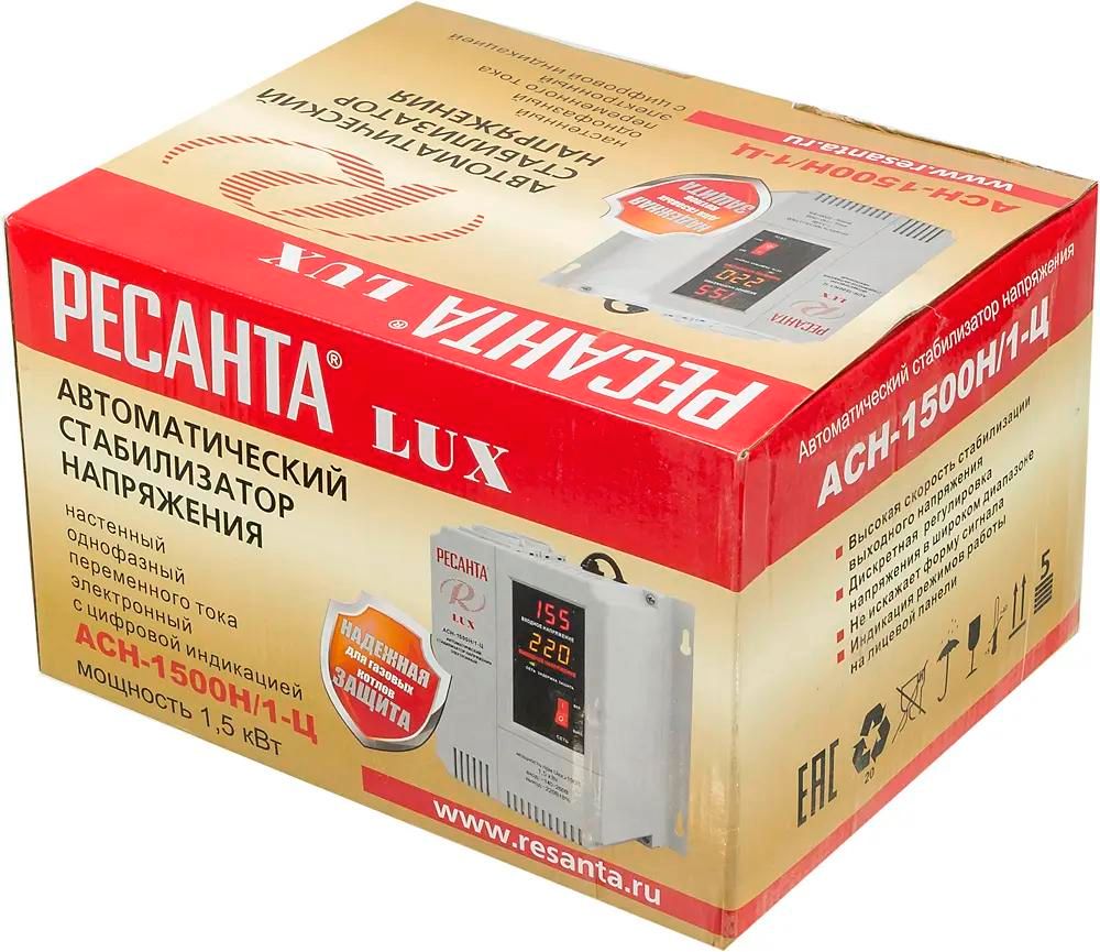 Стабилизатор напряжения однофазный Ресанта ACH-1500H/1-Ц Lux <63/6/20>
