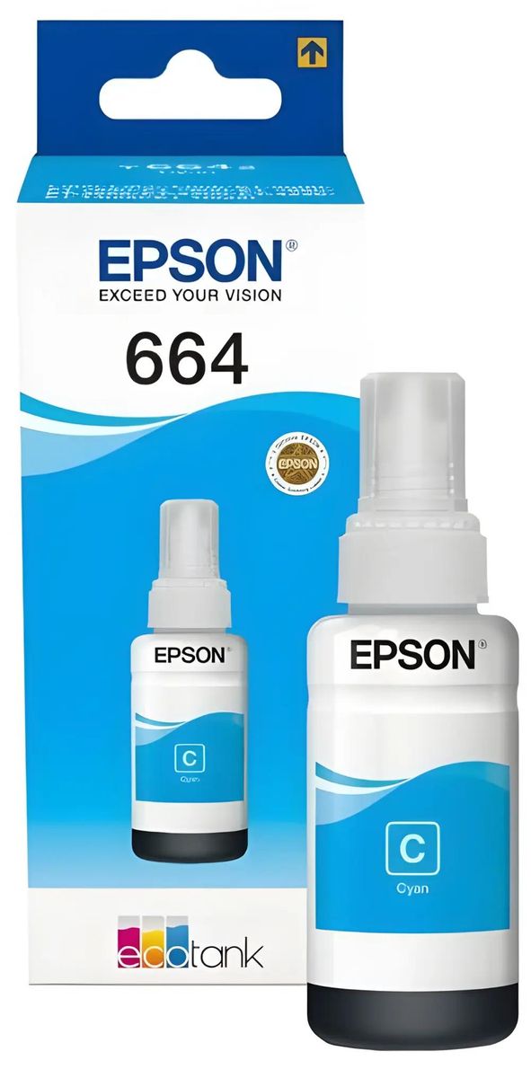 Чернила  Epson (C13T66424A) Cyan для L100/110/200/210/300/355/550/555