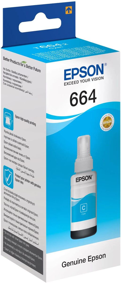Чернила  Epson (C13T66424A) Cyan для L100/110/200/210/300/355/550/555