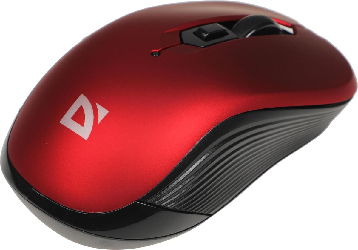 Мышь Defender Gassa MM-105, оптическая, беспроводная, USB, красный <52103>