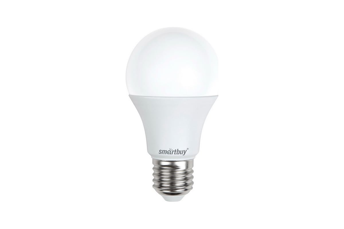 Лампа светодиодная SmartBuy SBL 6000K, E27, A65, 25Вт, 6000 К