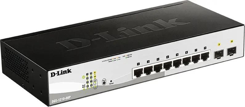 Коммутатор D-Link DES-1210-08P  8x10/100 POE
