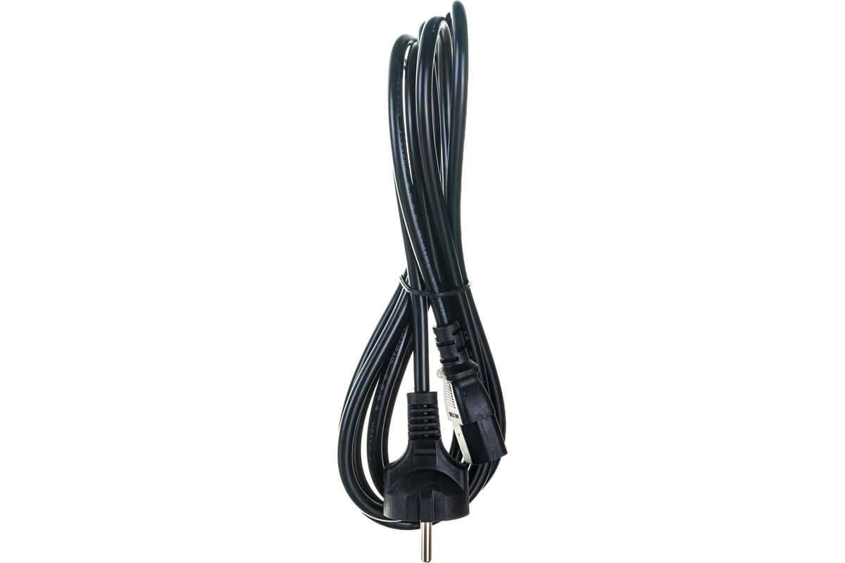 Кабель питания ExeGate Power PC-3P (Евровилка угловая Schuko->С13) VDE-250V-3*0.75-CU, 10A, 3м <EP28