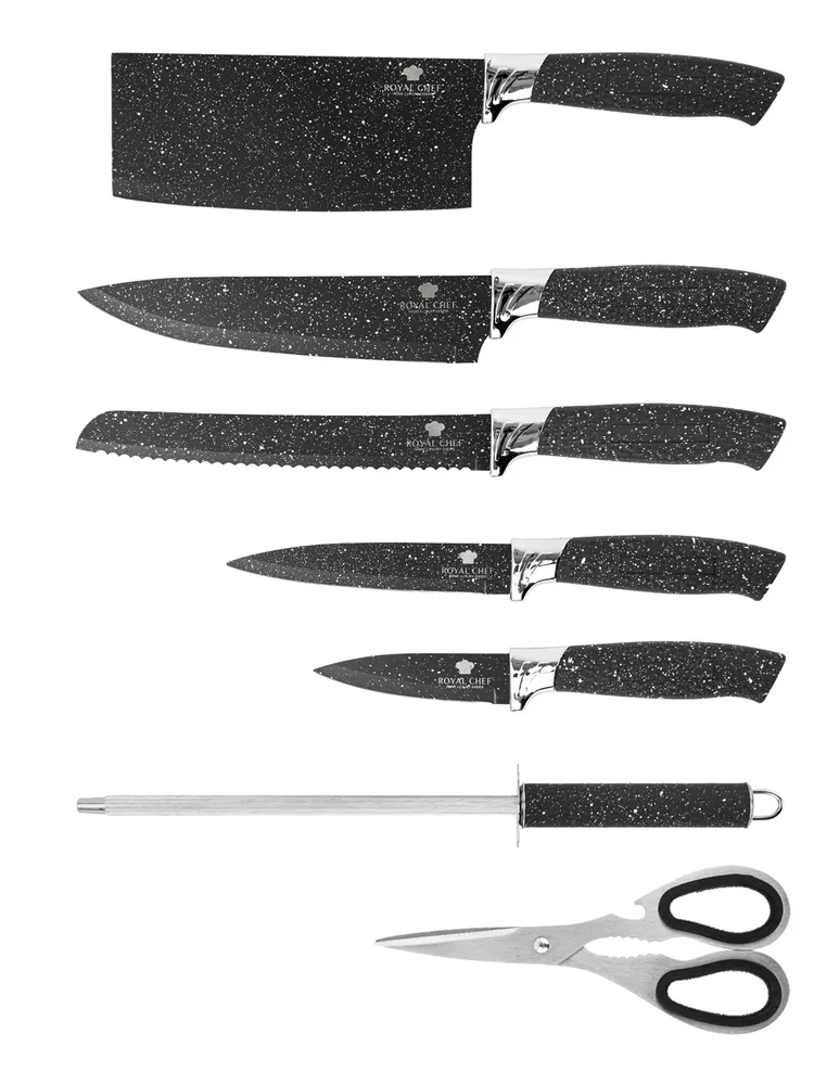 Набор ножей с подставкой Royal Chef RC-18888 BR, 8шт