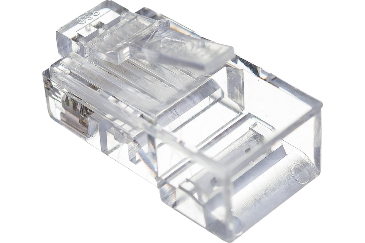 Коннектор RJ45 8P8C UTP кат. 6, прозрачные VCOM (NM006-1/100) (уп./100шт.)