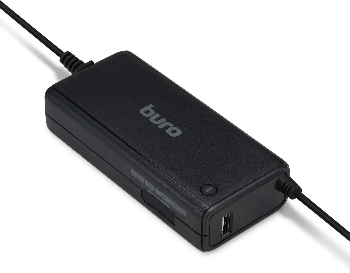 Блок питания Buro BUM-1200C120 ручной 120W 15V-24V 8-connectors 6A 1xUSB 1A от прикуривателя