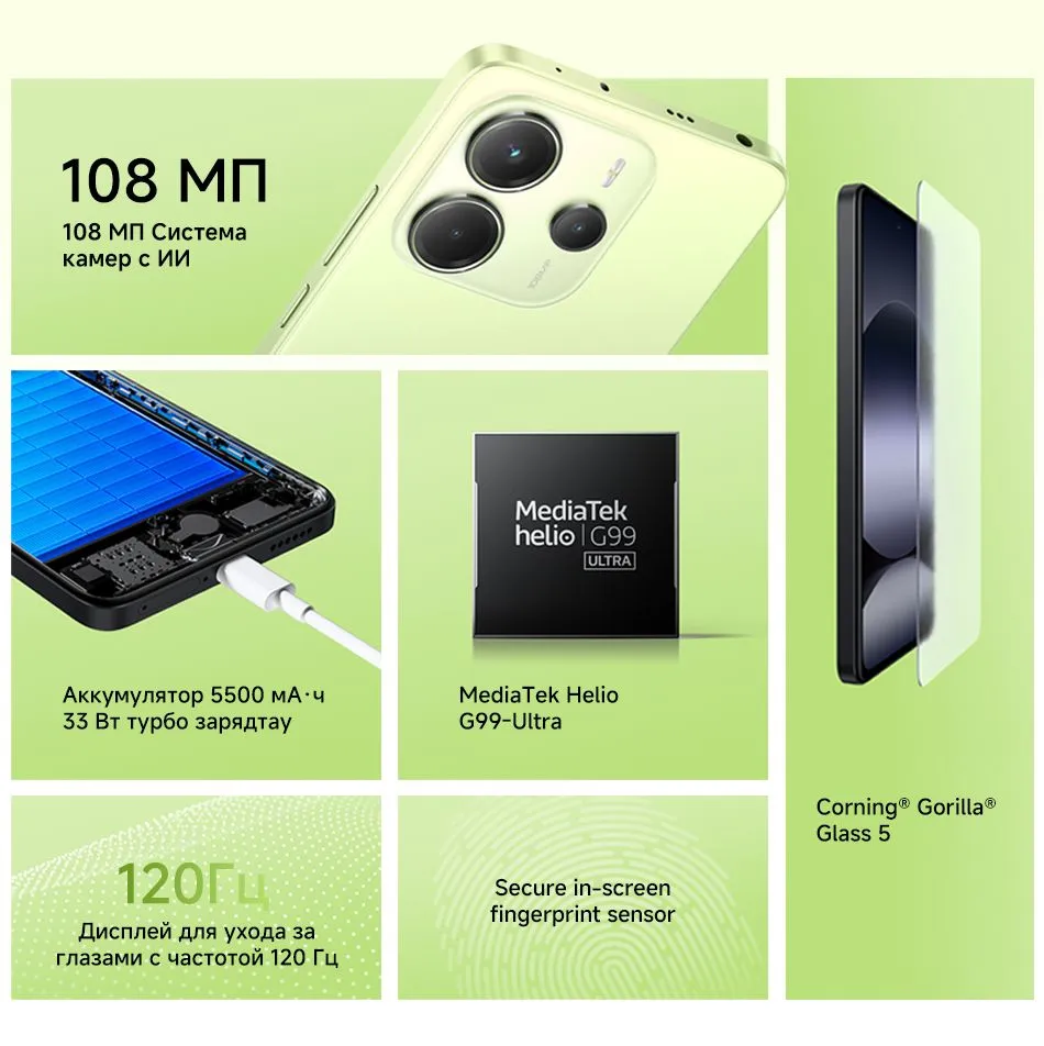 Смартфон Xiaomi Redmi Note 14 8/256 ГБ 