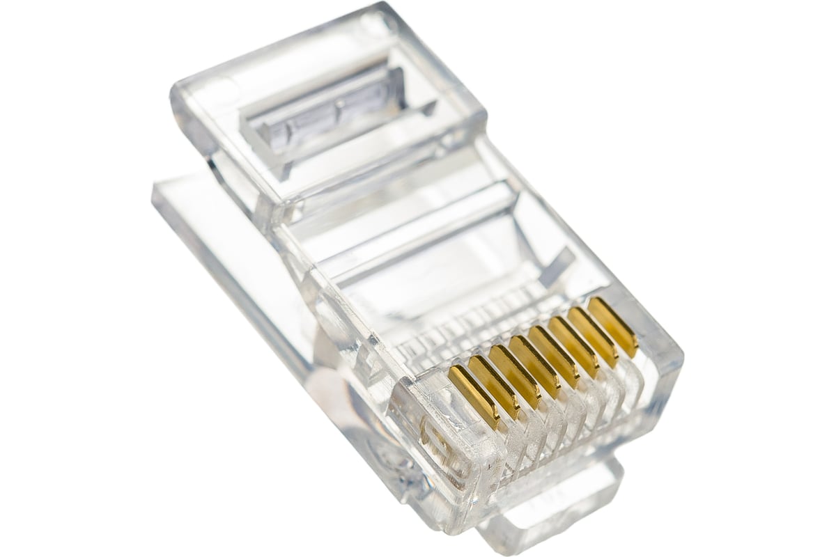 Коннектор RJ-45 Кат.5 (V) (8P8C) ExeGate под одножильный кабель (100шт)
