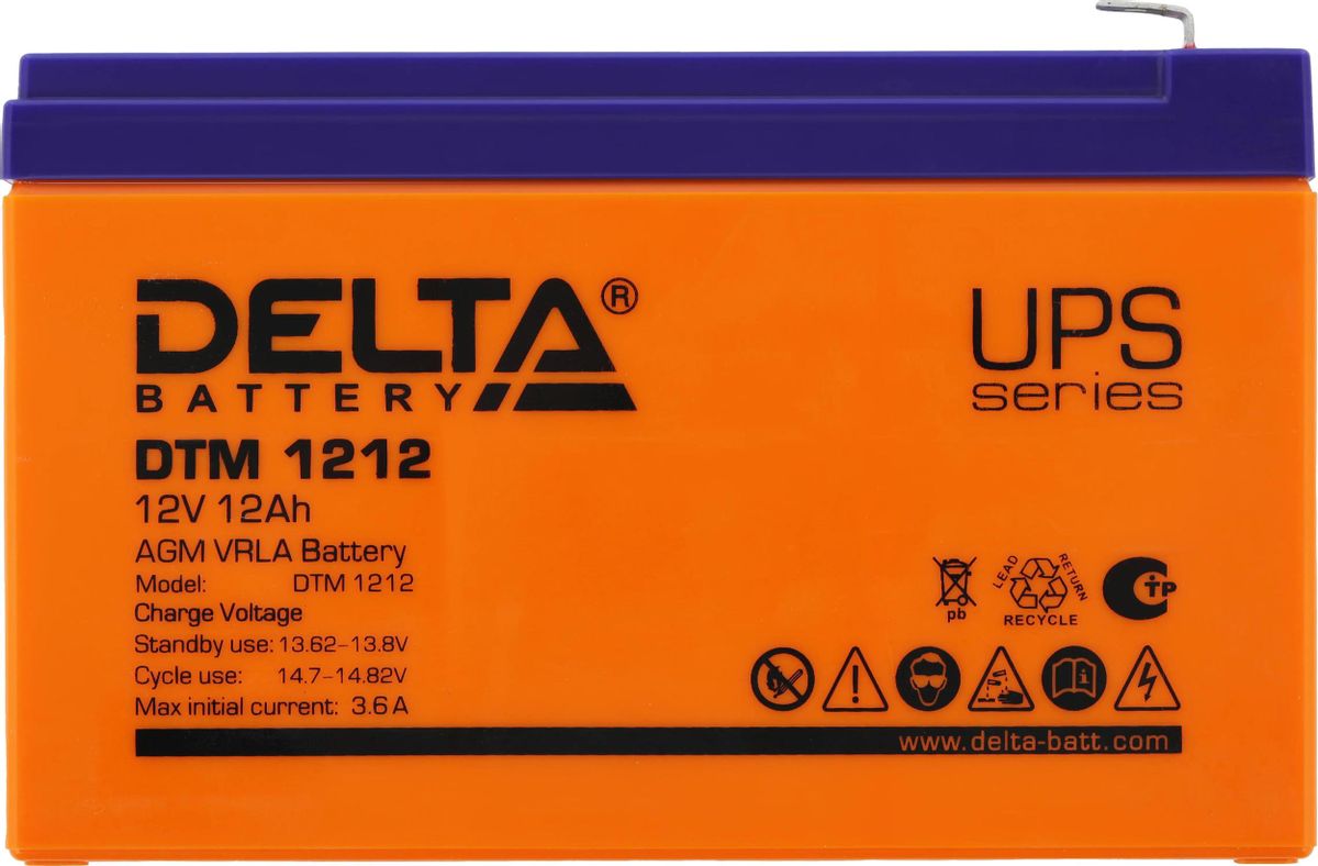 Аккумулятор Delta DTM 1212 (12V 12Ah)