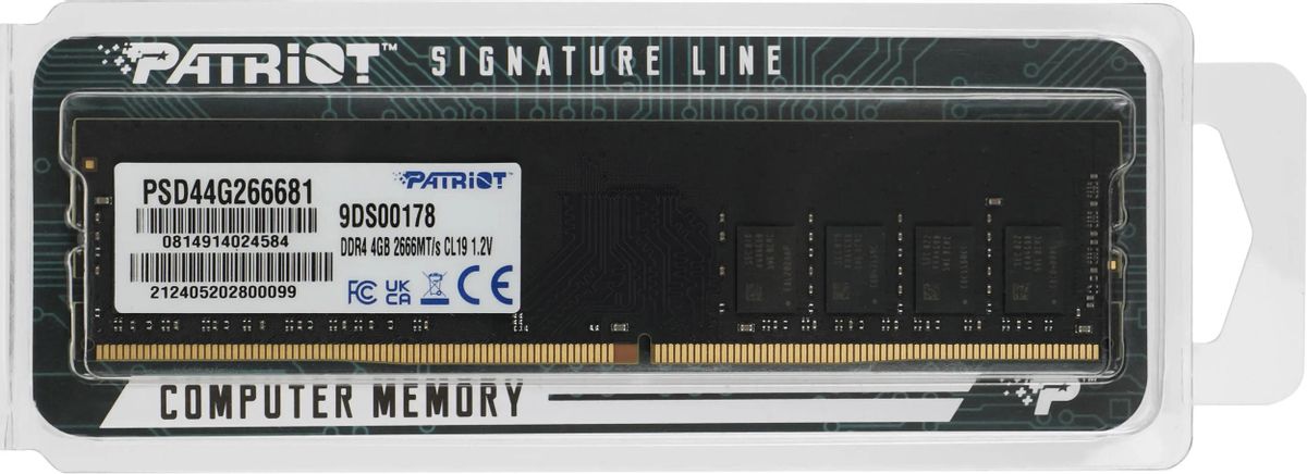Оперативная память Patriot Memory SL 4GB 2666MHz CL19 (PSD44G266681)