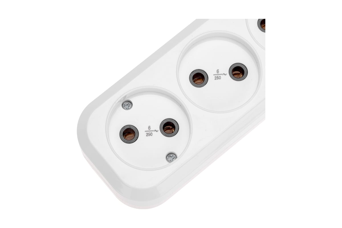 Удлинитель 3 гнезда, 1,5м, 2х0,75мм, б/з, белый PROconnect <13-4205>