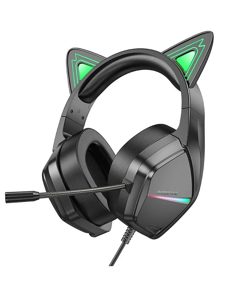 Игровые наушники BOROFONE BO106, зеленый Elf Cat