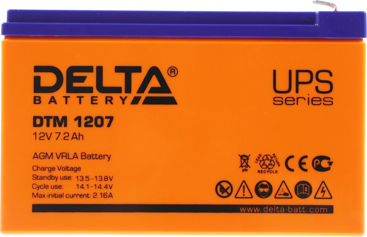 Аккумулятор Delta DTM 1207 (12V 7.2Ah)