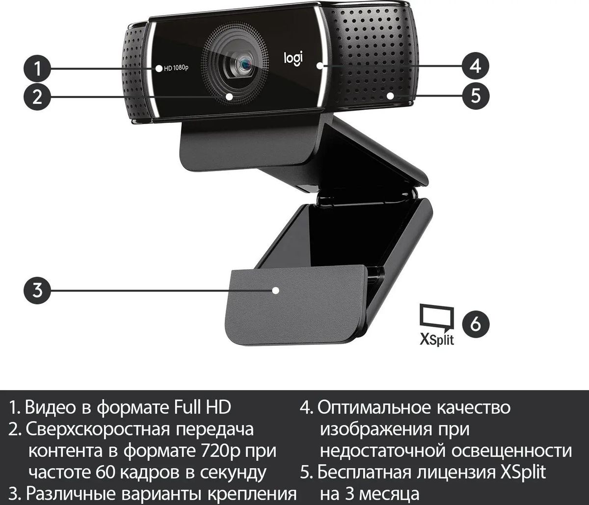 Web-камера Logitech HD Pro Stream C922