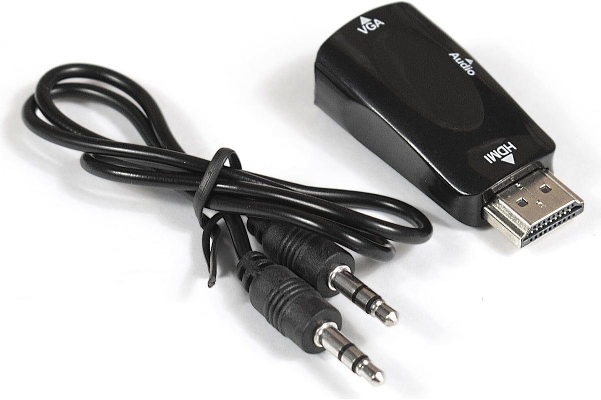 Переходник  Exegate EX284927RUS HDMI-VGA ExeGate EX-HDMIM-VGAF-C (19M/15F) <EX284927RUS>