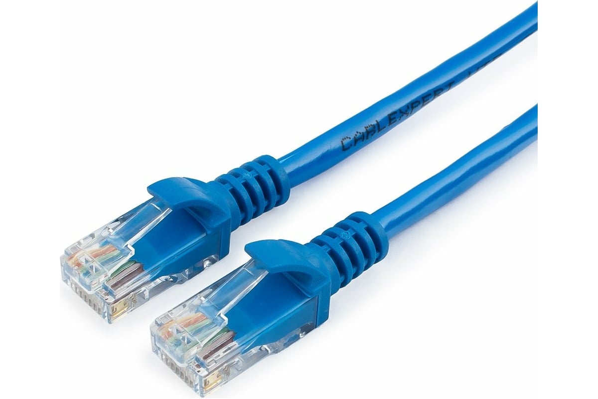 Кабель UTP 5E Cablexpert, 1 м., синий (PP12-1M/B)