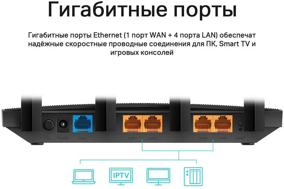 Wi-Fi роутер TP-LINK Archer C80, черный