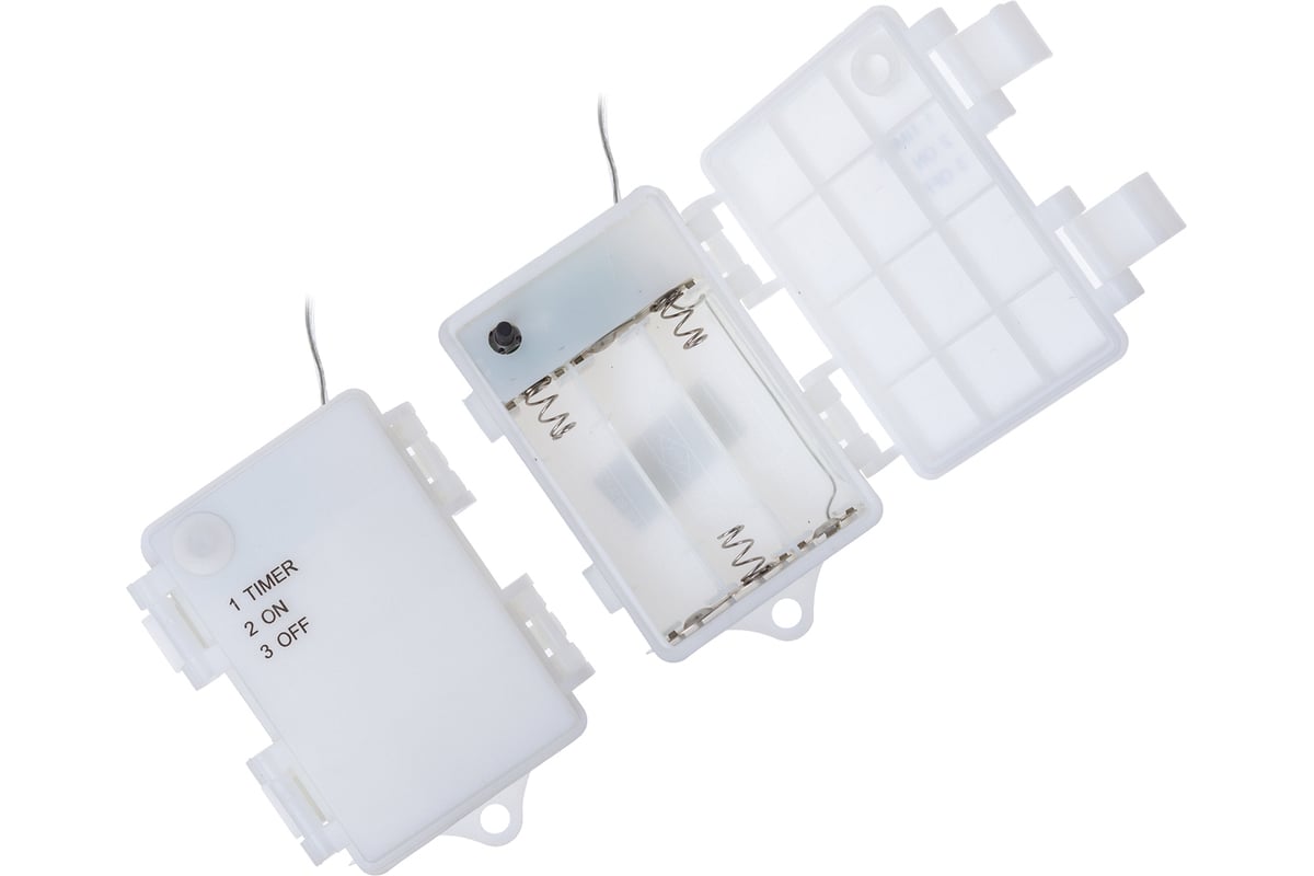 ГИРЛЯНДА СВЕТОДИОДНАЯ РОСА100 100LED, 10М, 3000К, 3ХАА, TDM