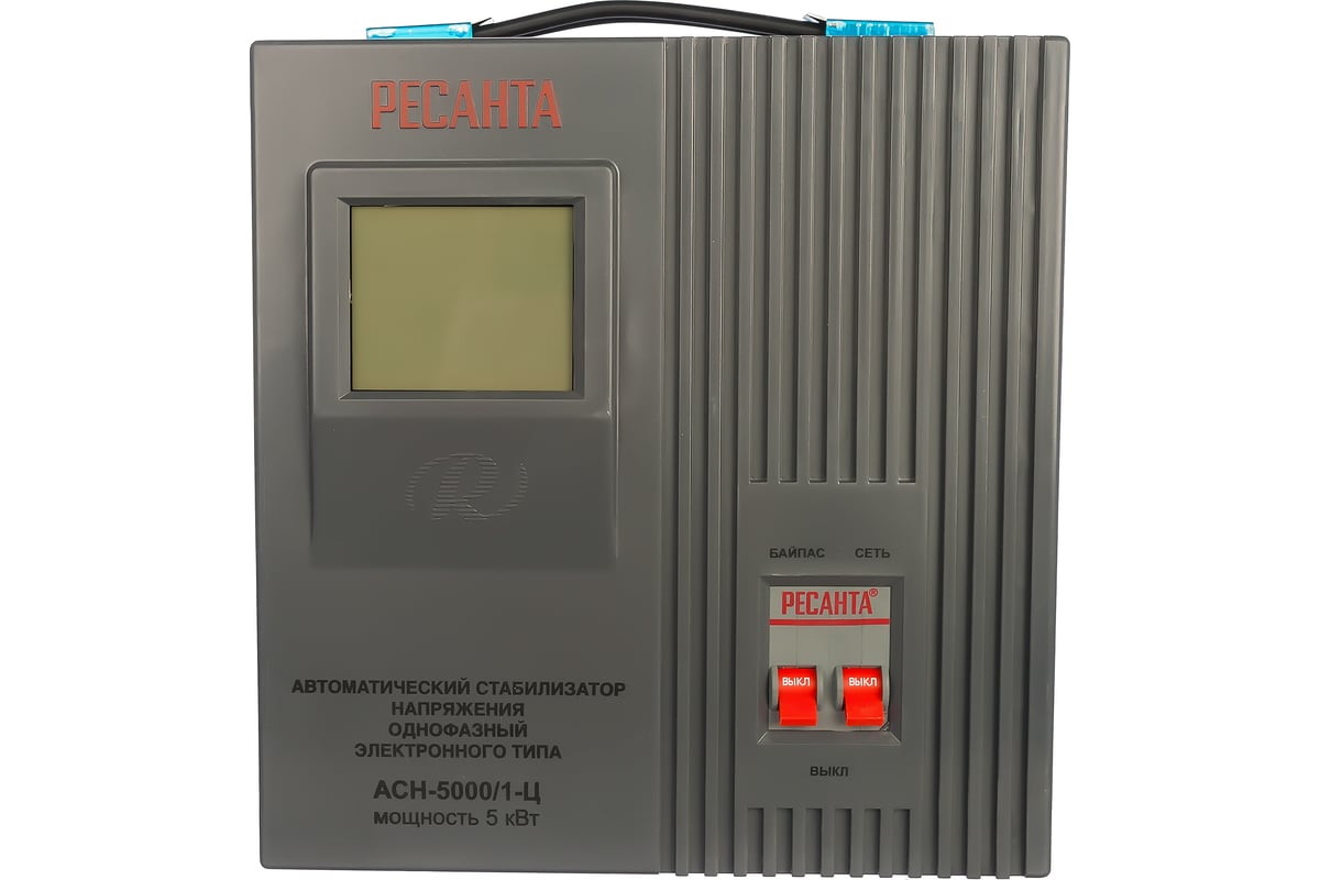 Стабилизатор напряжения однофазный РЕСАНТА ACH-5000/1-Ц <63/6/6>
