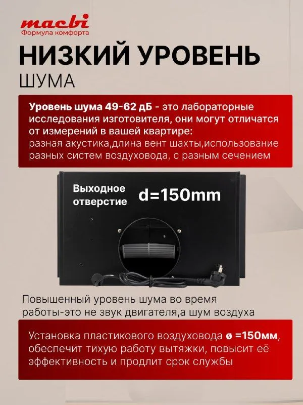 Выятжка MACBI B-BOX-60 Black 1200м3/ч
