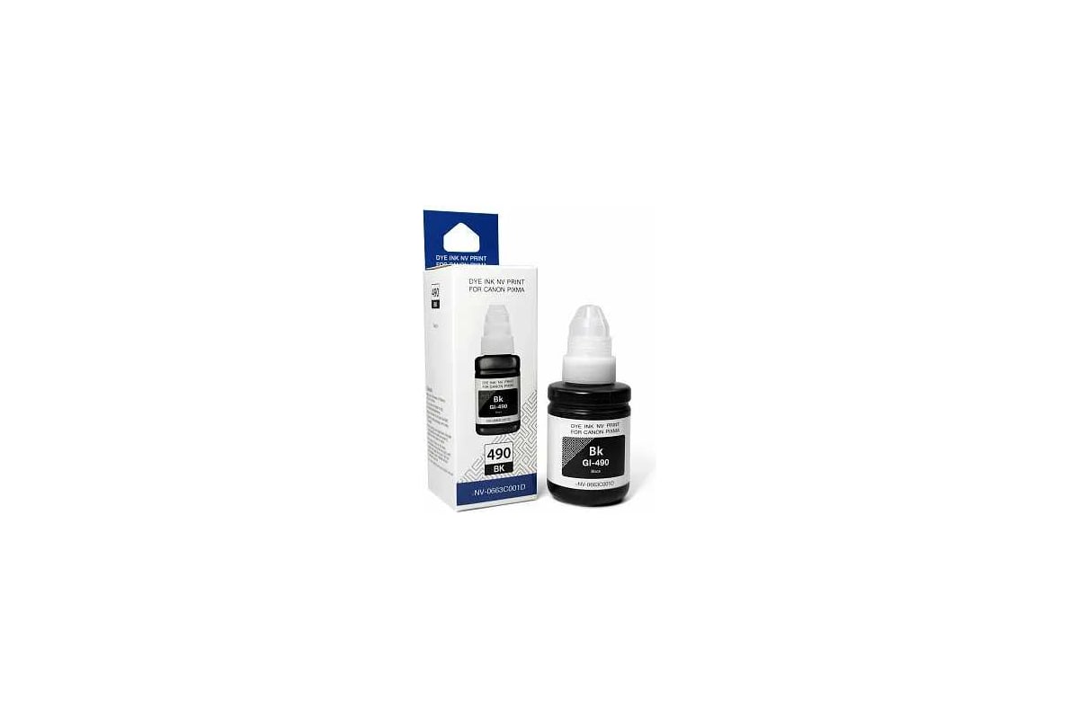 Чернила Canon GI-490Bk Black для Pixma G1400/2400/3400 (0663C001) {1/24}