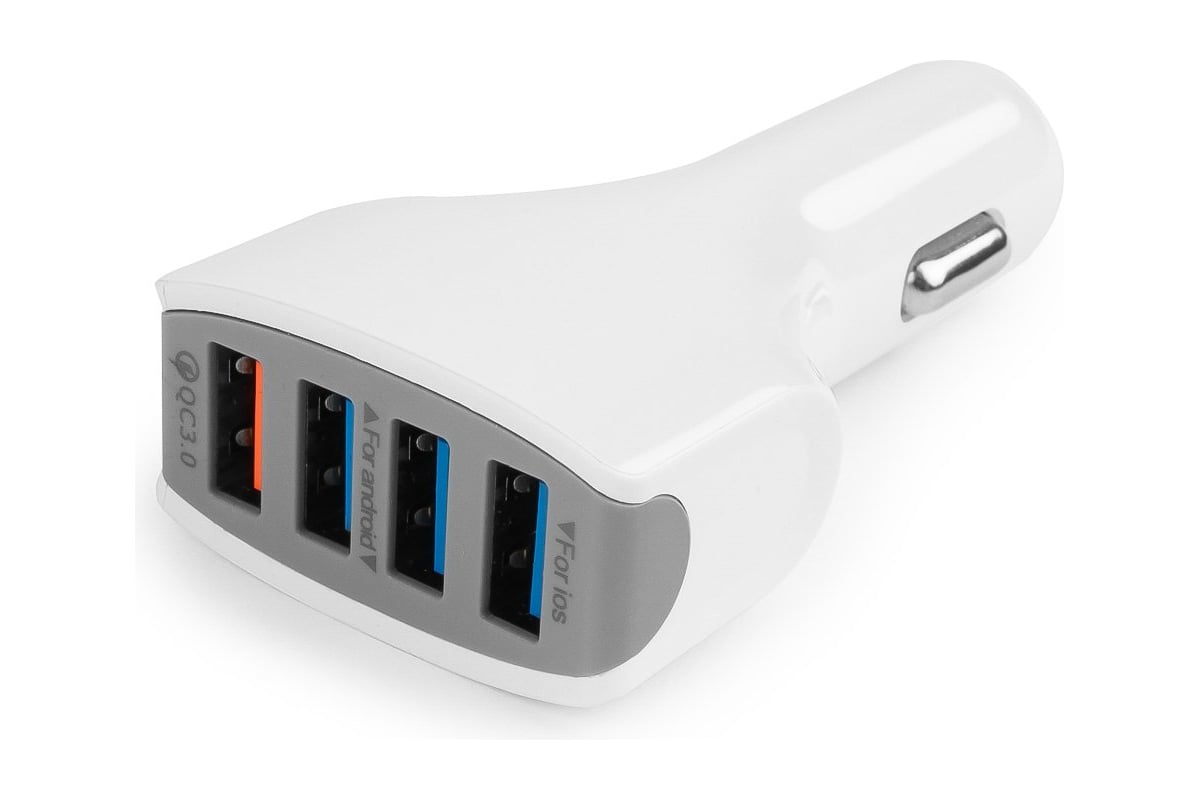 АЗУ Cablexpert MP3A-UC-CAR18, 12V->5V 4-USB, поддержка quick charge 3.