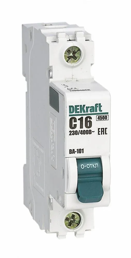 DEKraft Авт. выкл. 1Р 16А х-ка C ВА-101 4,5кА