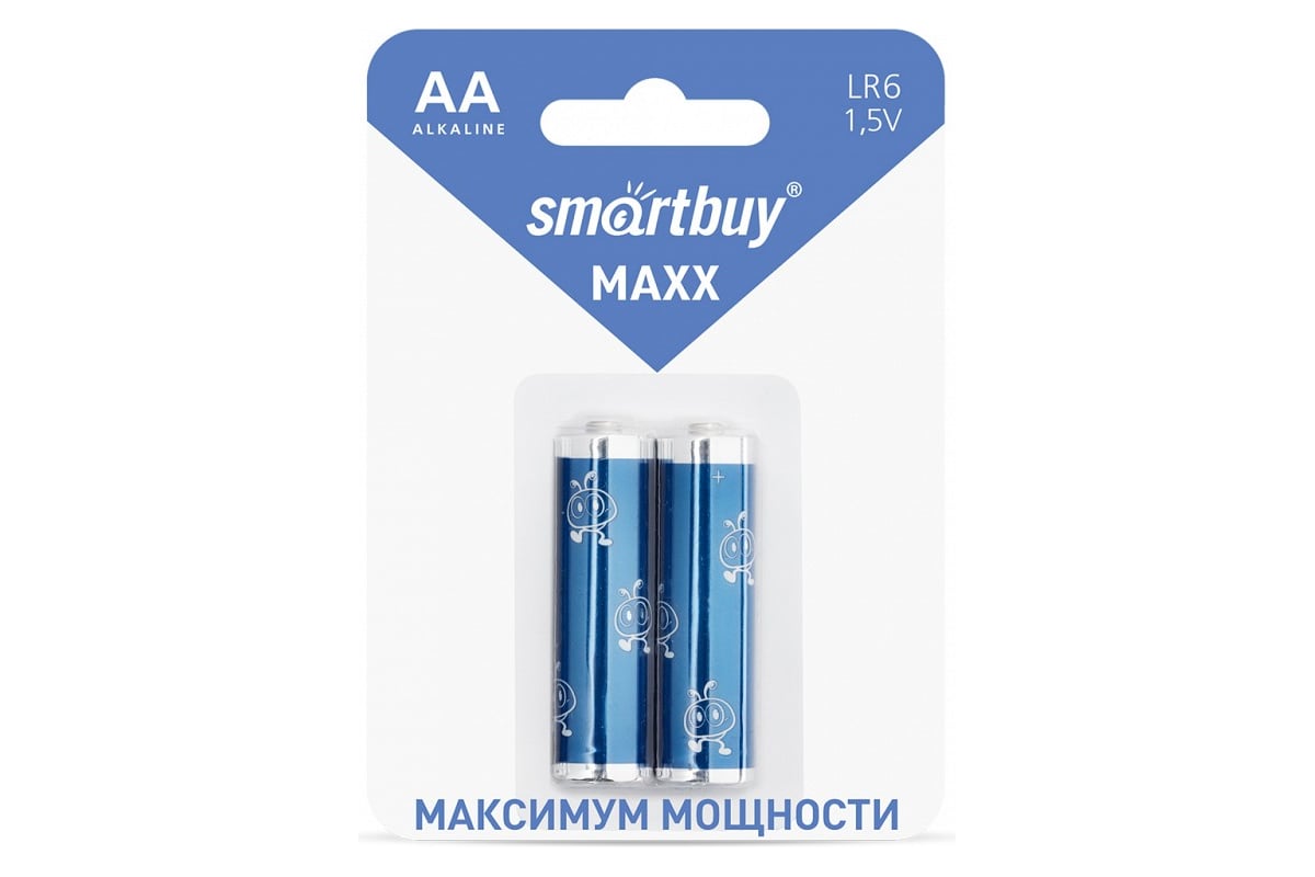 Батарейка алкалиновая Smartbuy MAXX LR6/2B (24/240) (SBBM-2A02B)