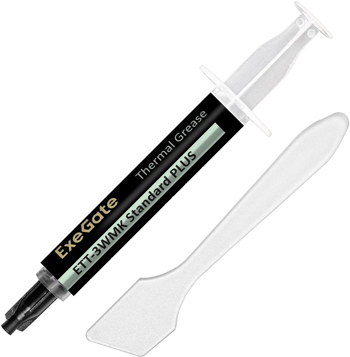 Термопаста ExeGate ETТ-3WMK Standard PLUS (3,2 Вт/(м•К), 1.5г, шприц с лопаткой) <EX296091RUS>