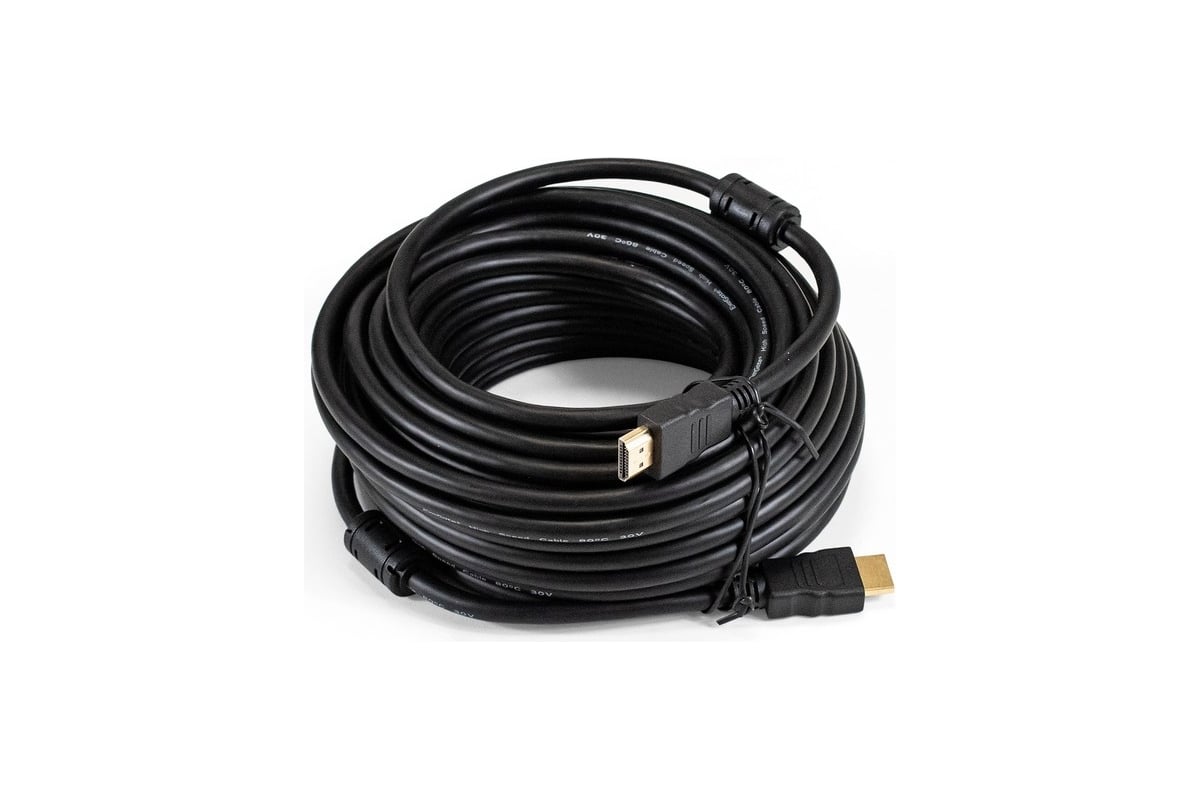 Кабель HDMI ExeGate EX-CC-HDMI-15.0F (19M/19M, 15м, v1.4b, ферритовые кольца, позолоченные контакты)