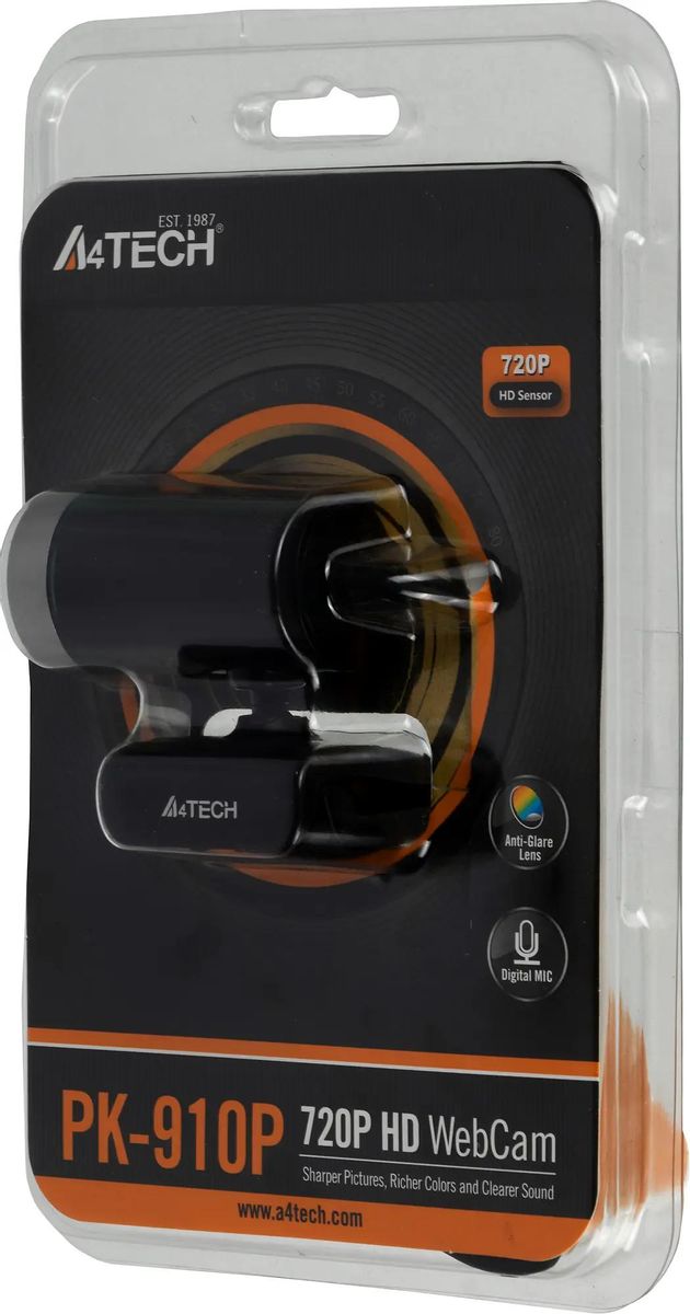 Камера A4 PK-910P микрофон, USB, чёрный