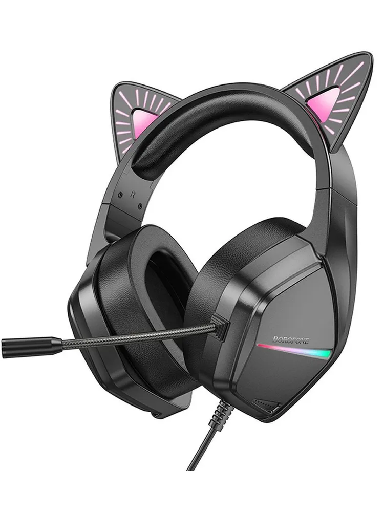 Игровые наушники BOROFONE BO106, розовый Phantom Cat