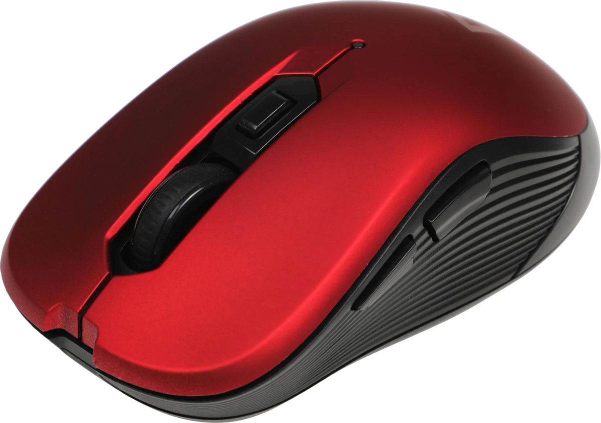 Мышь Defender Gassa MM-105, оптическая, беспроводная, USB, красный <52103>