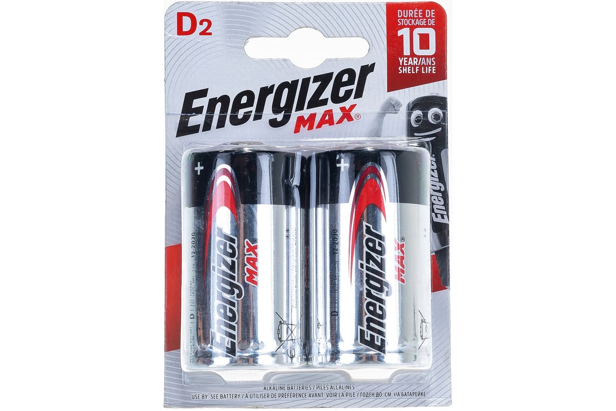 Батарейка D LR20 1.5V ENERGIZER MAX (упаковка 2шт)